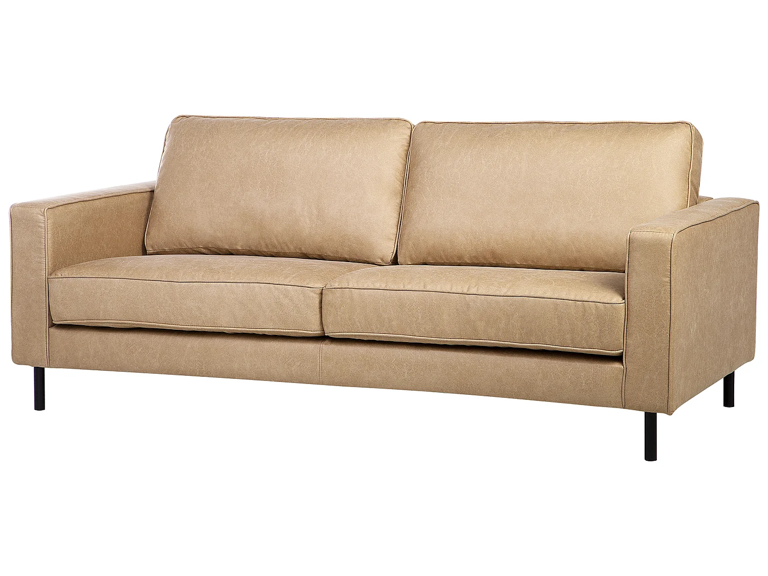 Bank SAVALEN Kunstleer Beige 3-zitter