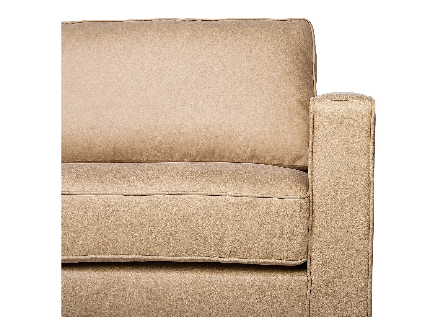 Bank SAVALEN Kunstleer Beige 3-zitter