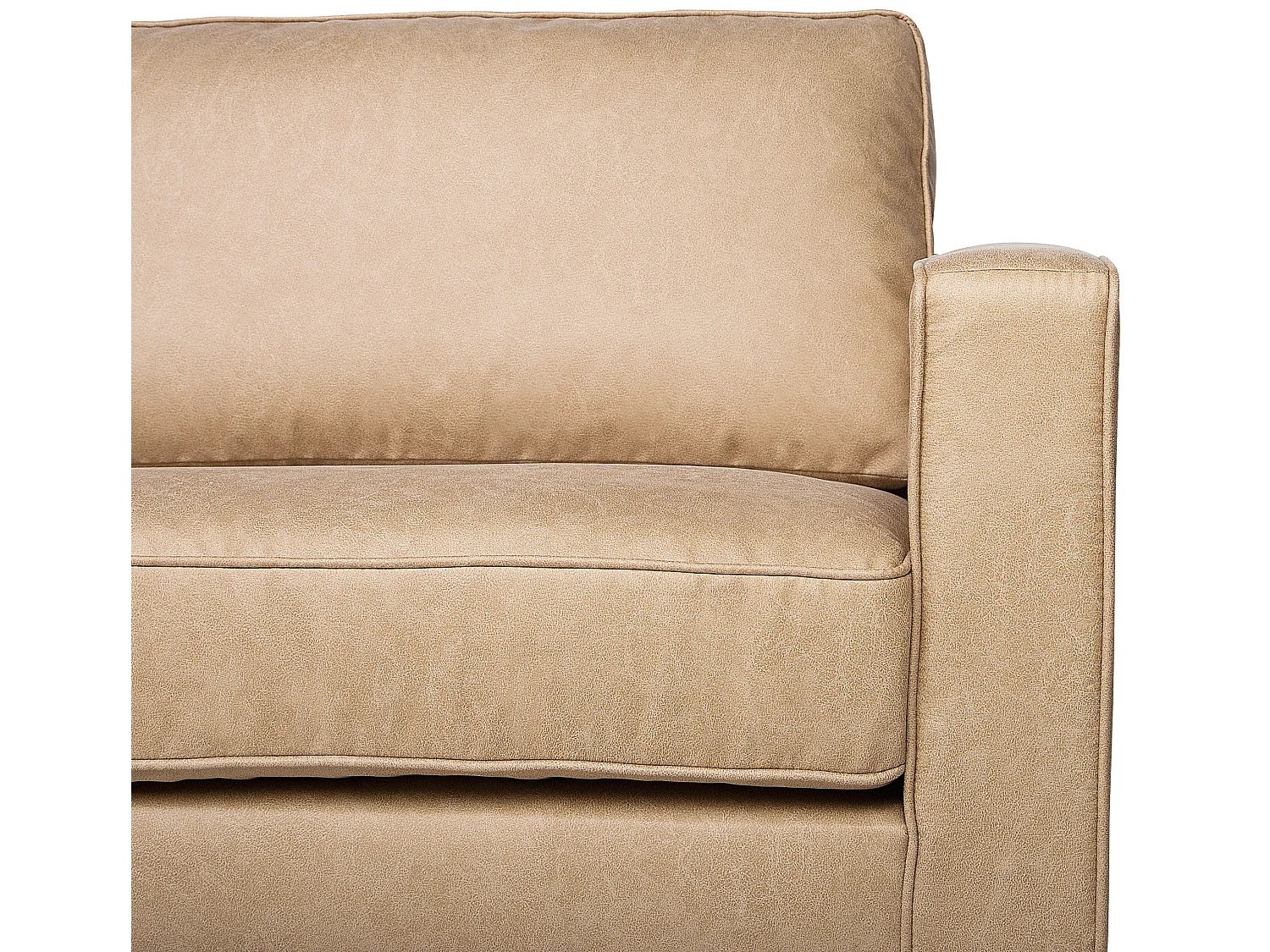 Canapé 3 places SAVALEN Cuir PU Beige