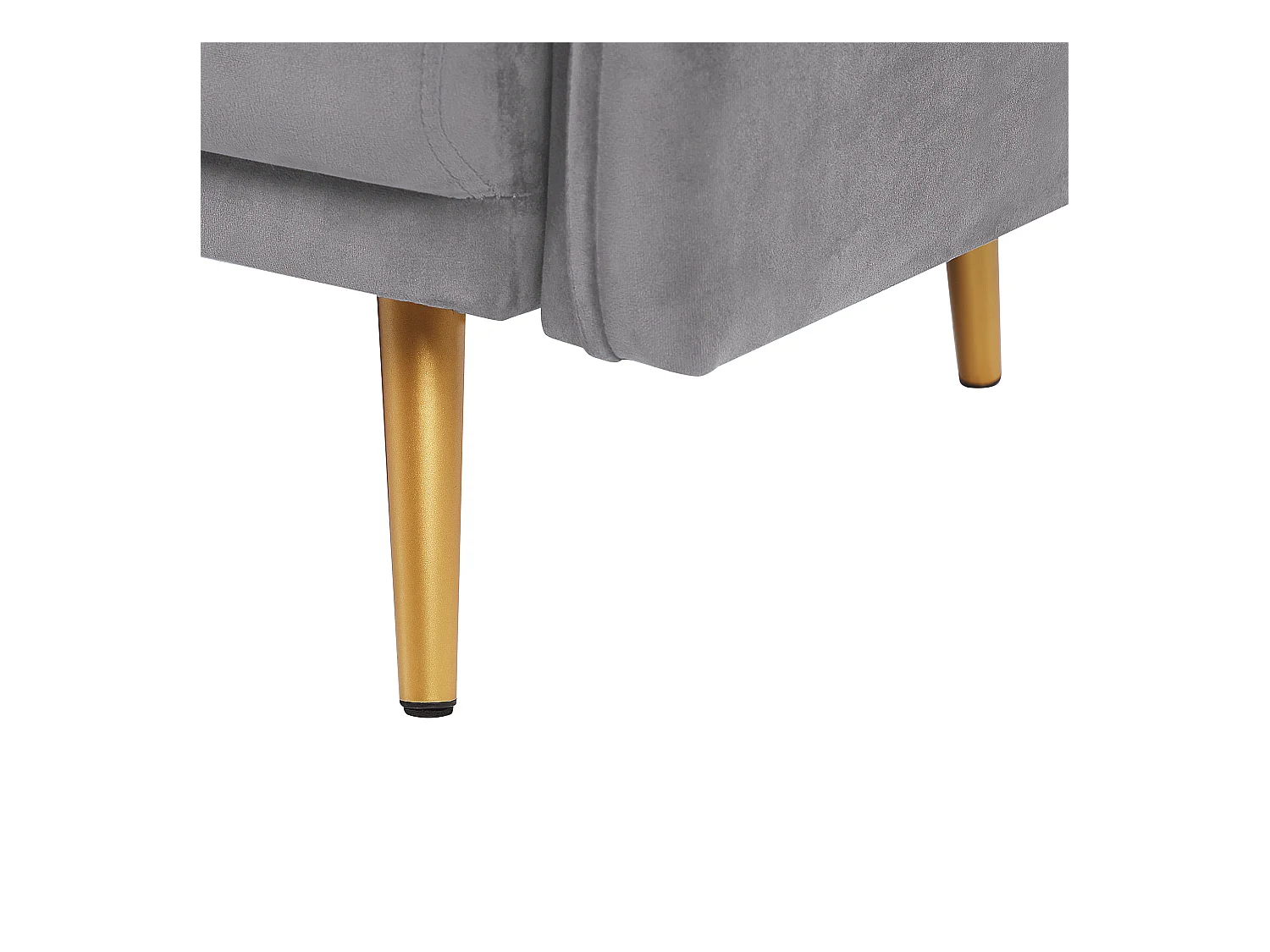 Bank MAURA Fluweel Grijs 3-zitter