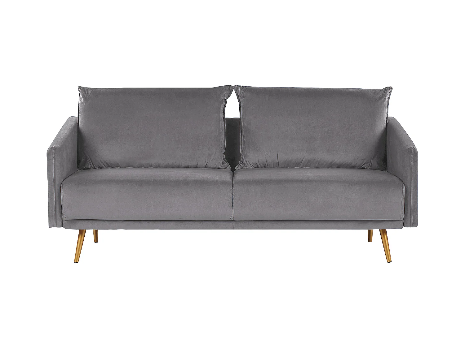 Bank MAURA Fluweel Grijs 3-zitter