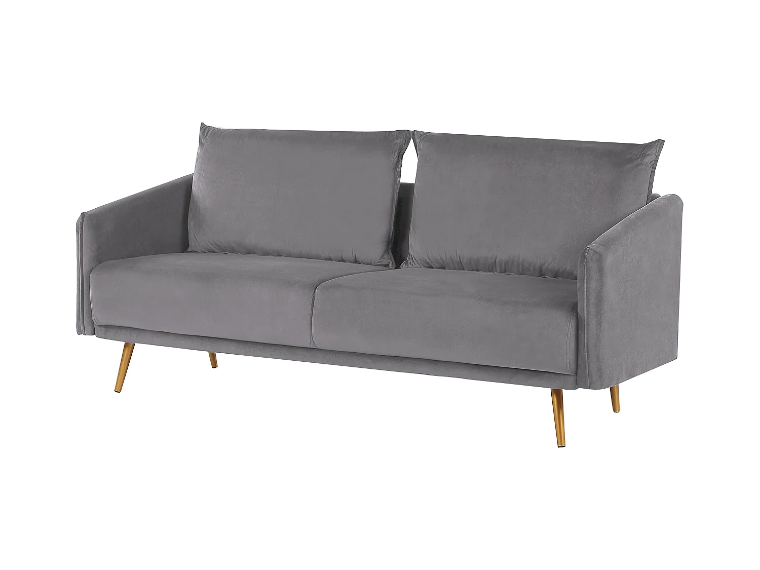 Bank MAURA Fluweel Grijs 3-zitter