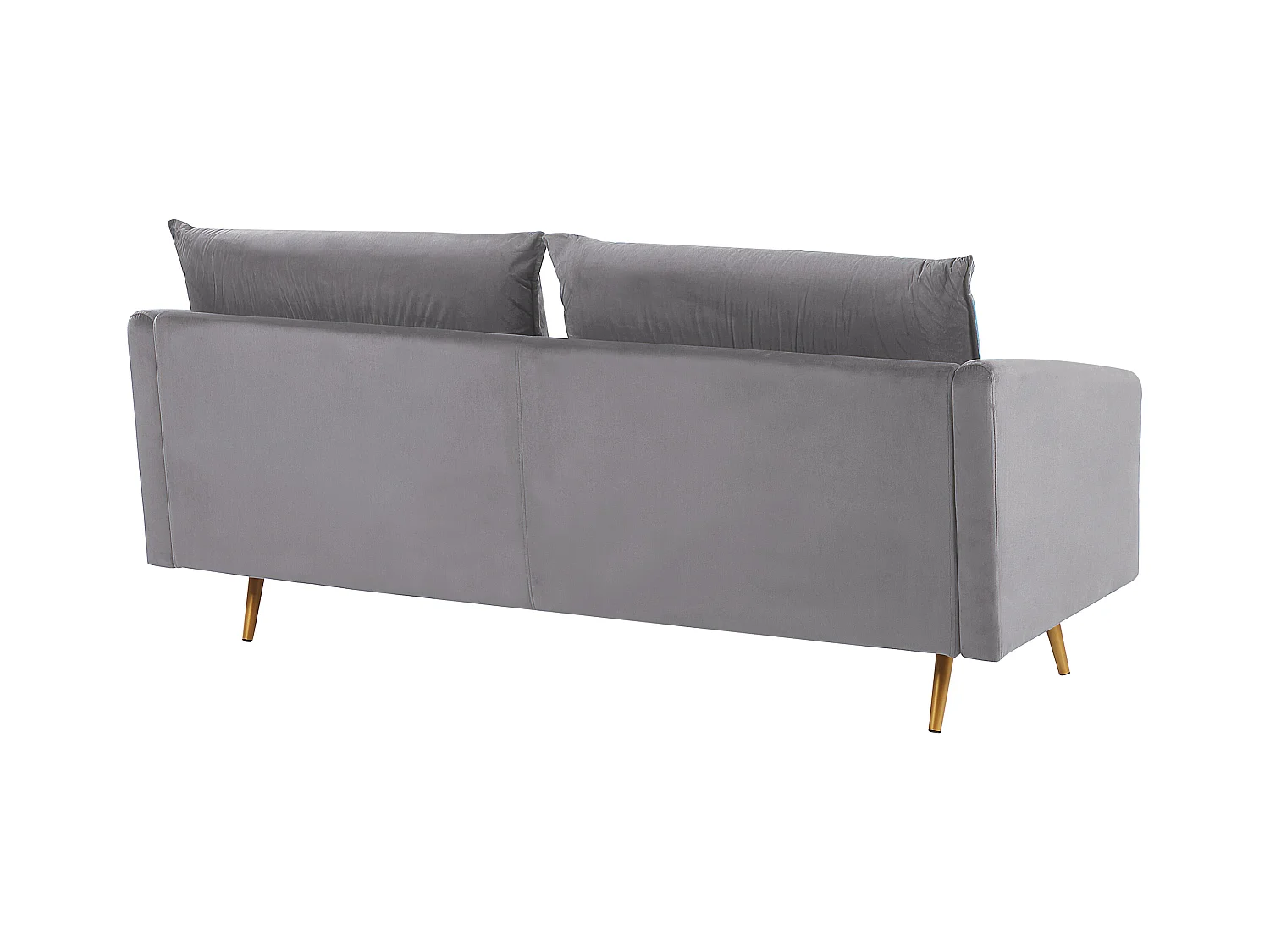 Bank MAURA Fluweel Grijs 3-zitter