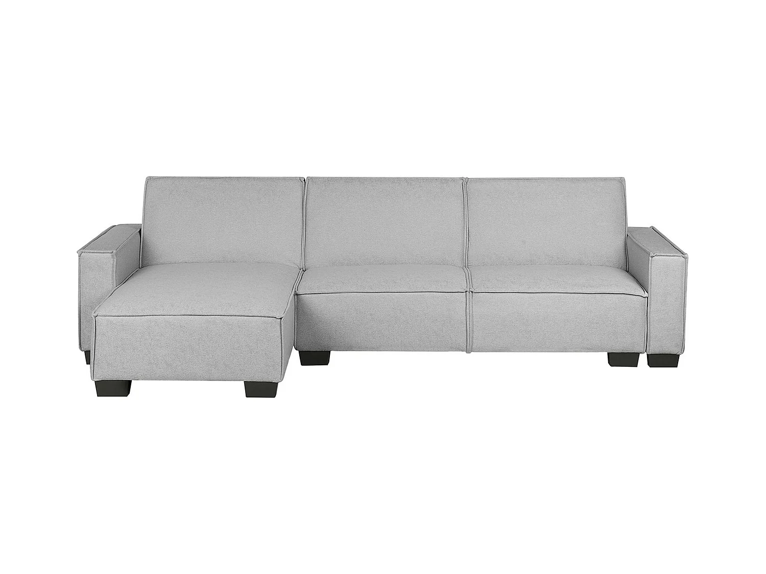- Canapé Angle à gauche - Romedal - Tissu, Gris Clair