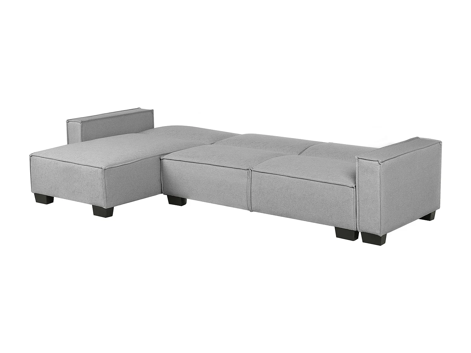 - Canapé Angle à gauche - Romedal - Tissu, Gris Clair