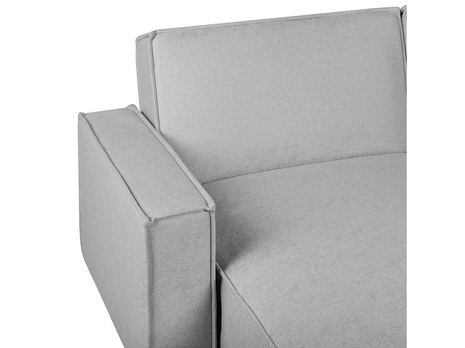 - Canapé Angle à gauche - Romedal - Tissu, Gris Clair