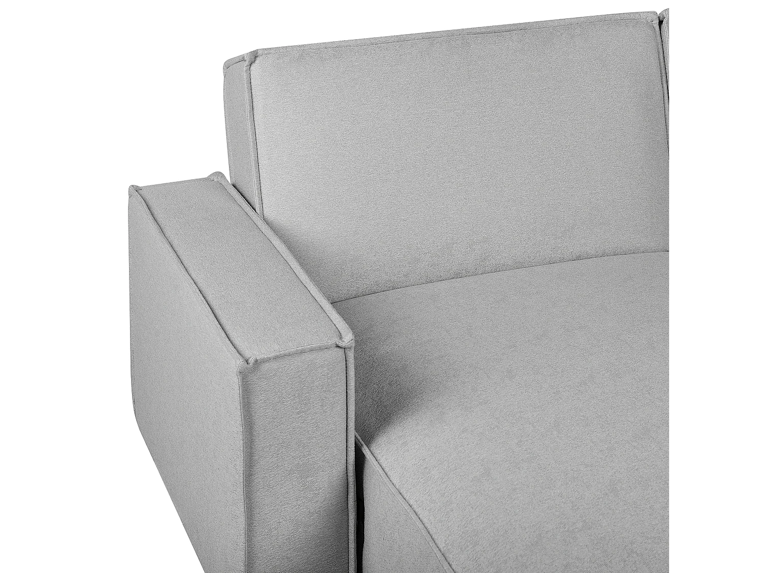 Sofá cama esquinero ROMEDAL Tela Gris claro 3 plazas Derecha