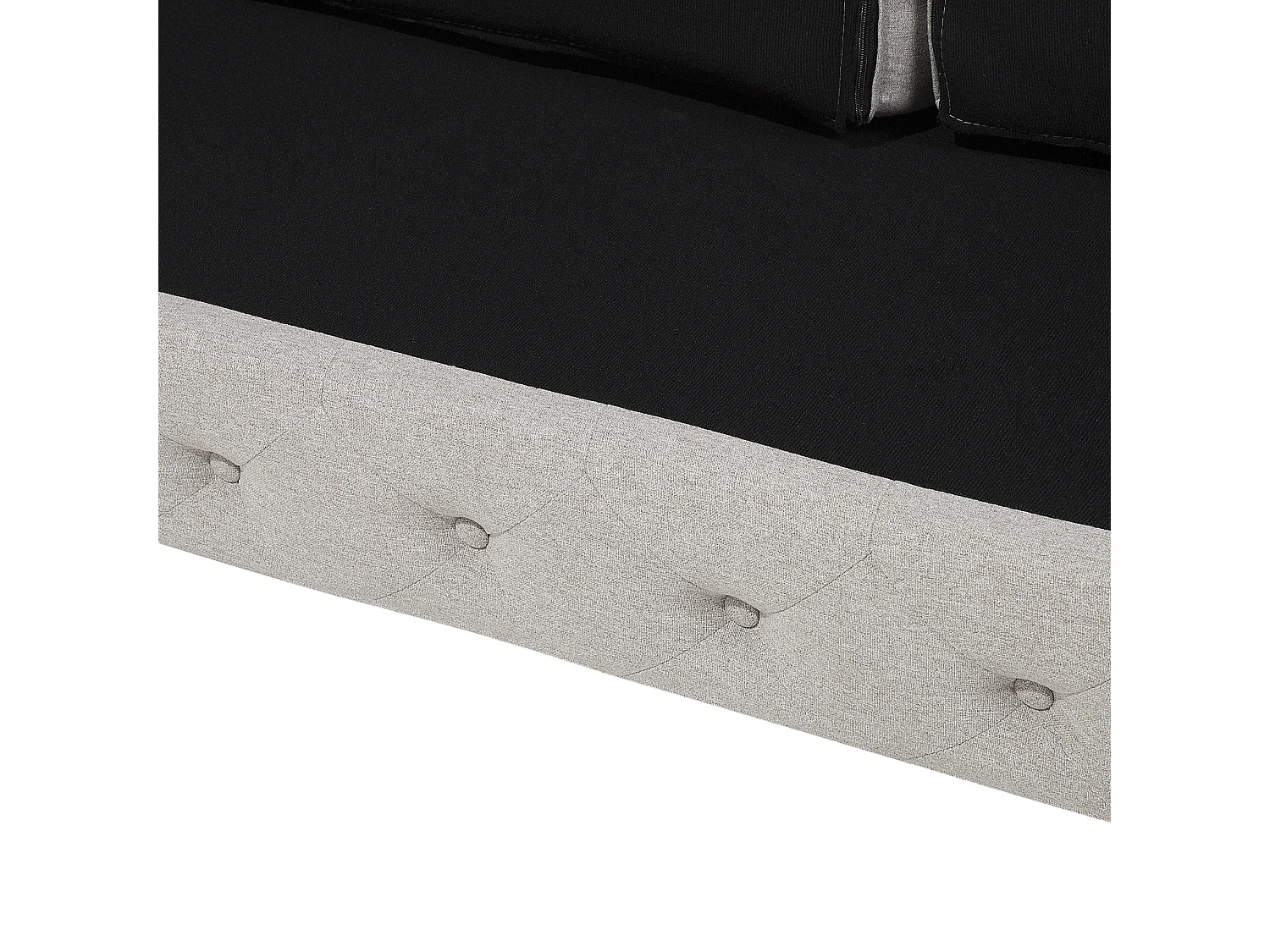 Canapé 3 places VISSLAND Tissu Beige clair