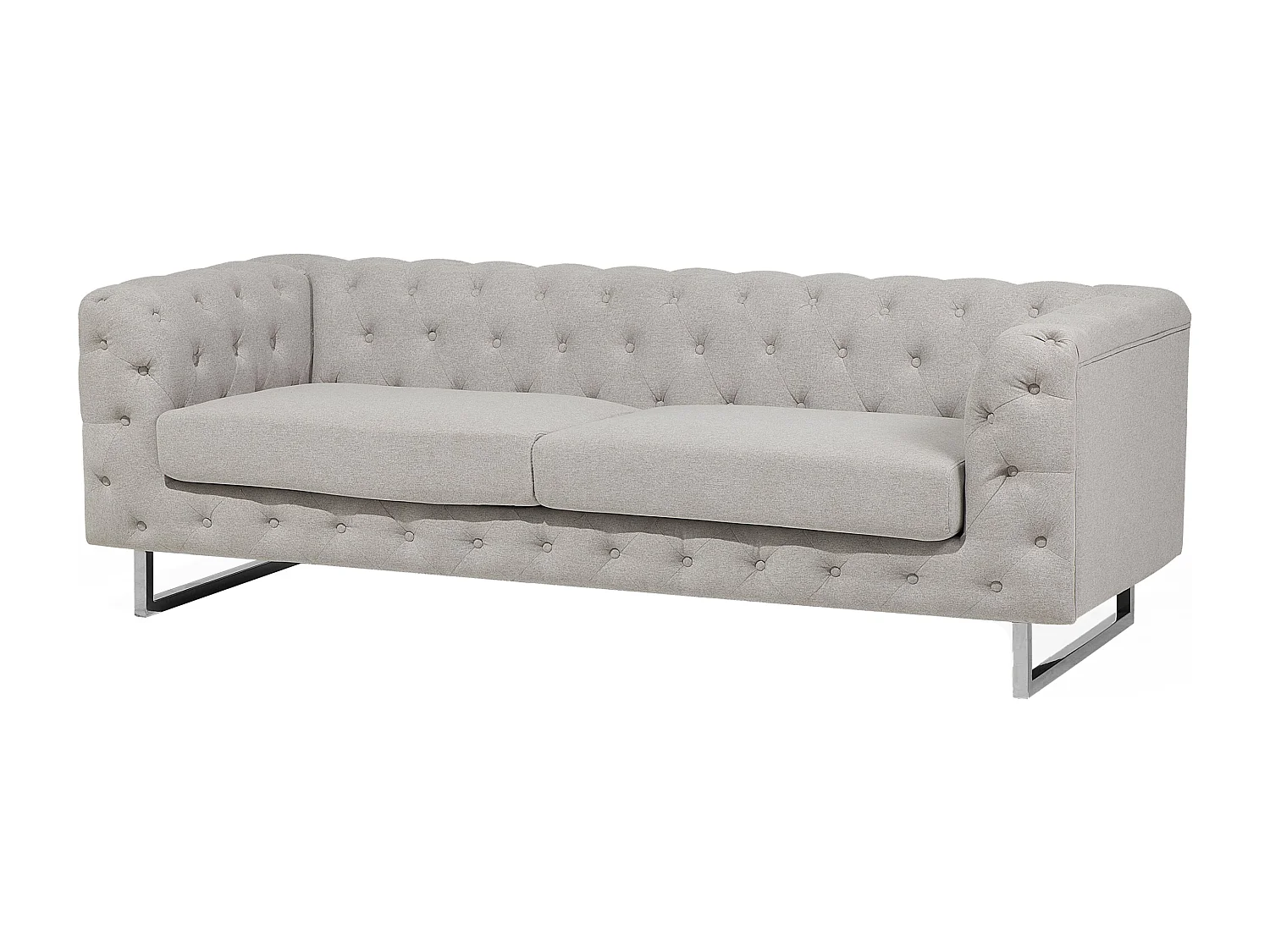 Sofa VISSLAND Stoff Hellbeige 3-Sitzer