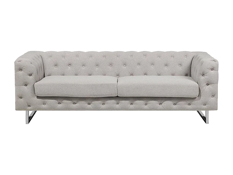 Canapé 3 places VISSLAND Tissu Beige clair