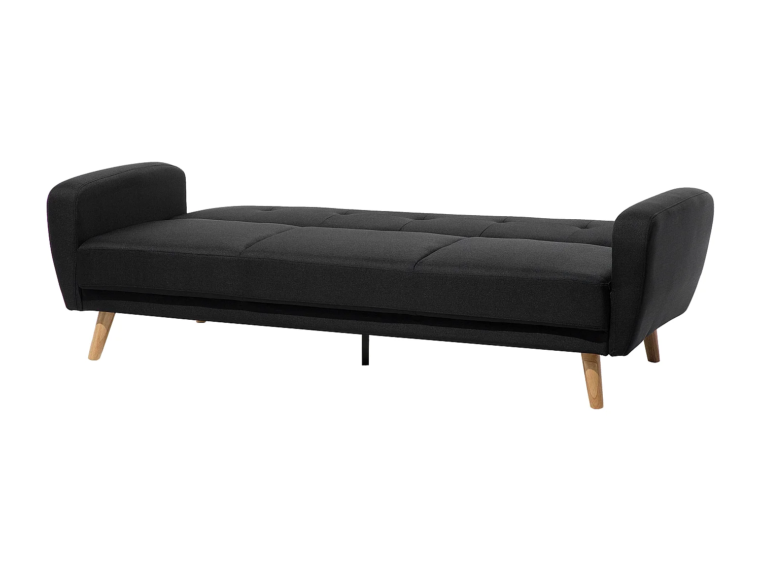 Slaapbank FLORLI Stof Zwart 3-zitter