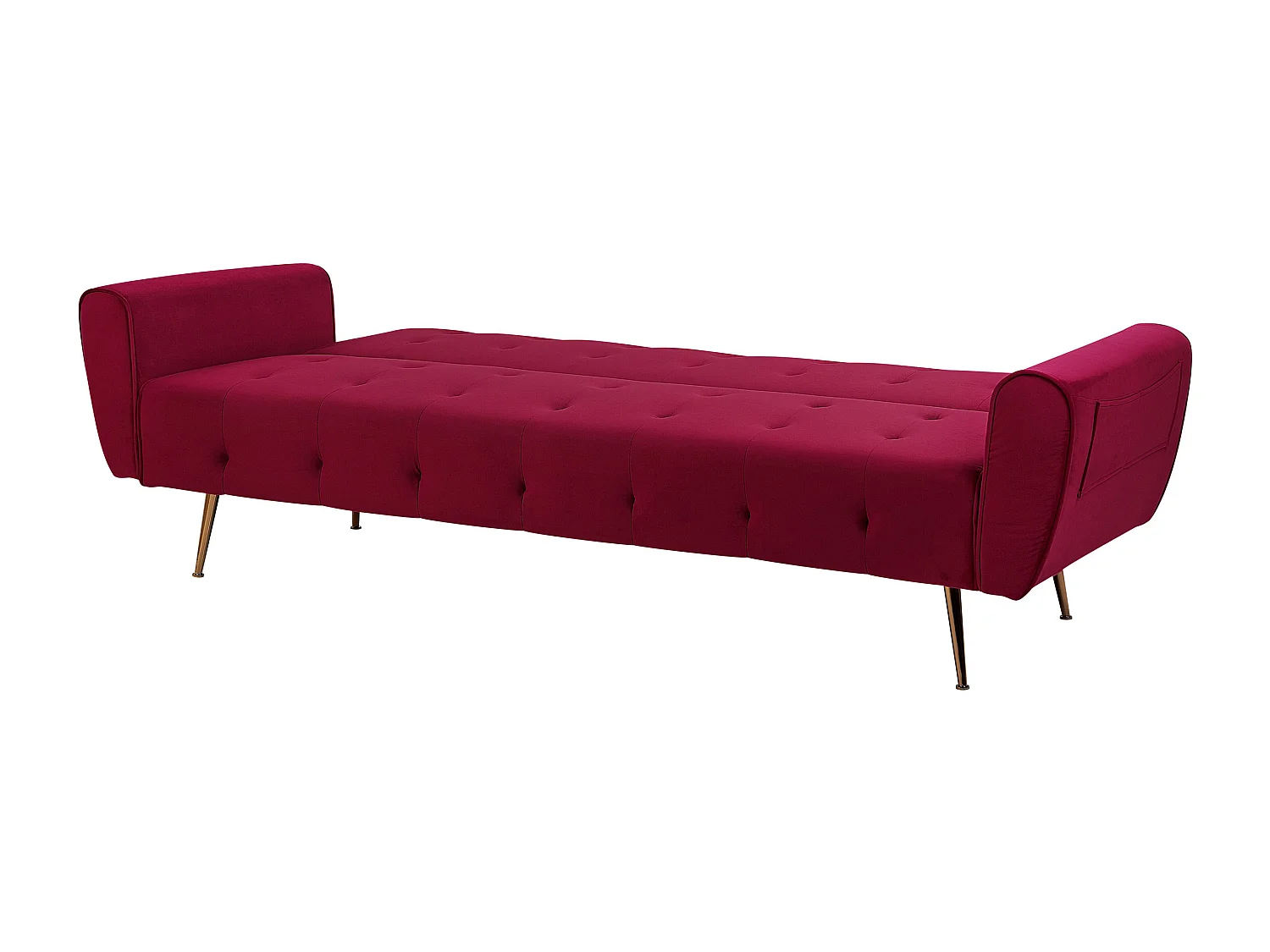 Slaapbank SELNES Bordeaux Fluweel