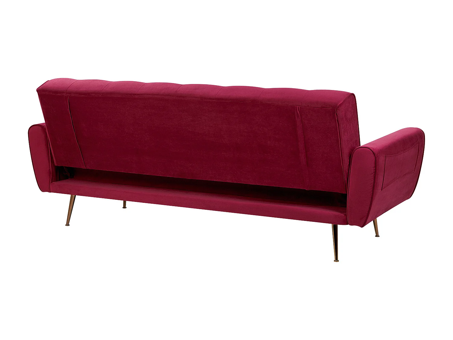 Slaapbank SELNES Bordeaux Fluweel