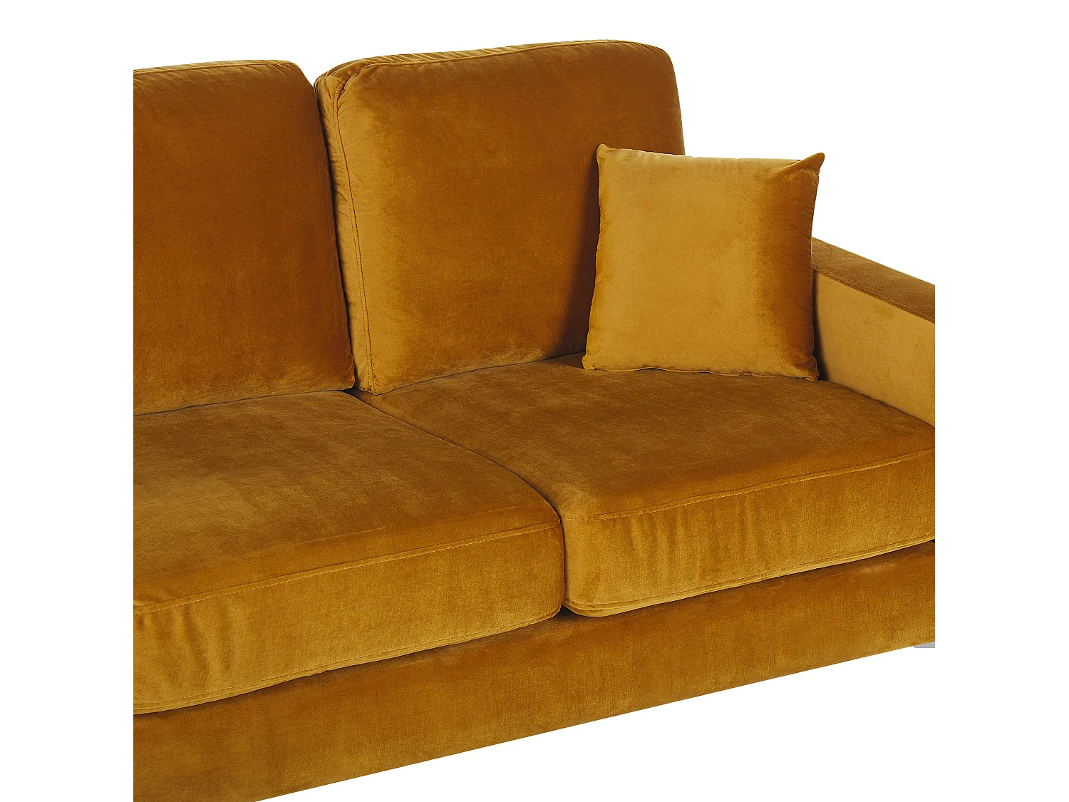 Bank GAVLE Fluweel Mosterdgeel 3-zitter