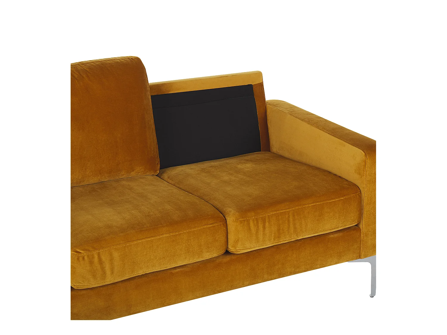 Bank GAVLE Fluweel Mosterdgeel 3-zitter