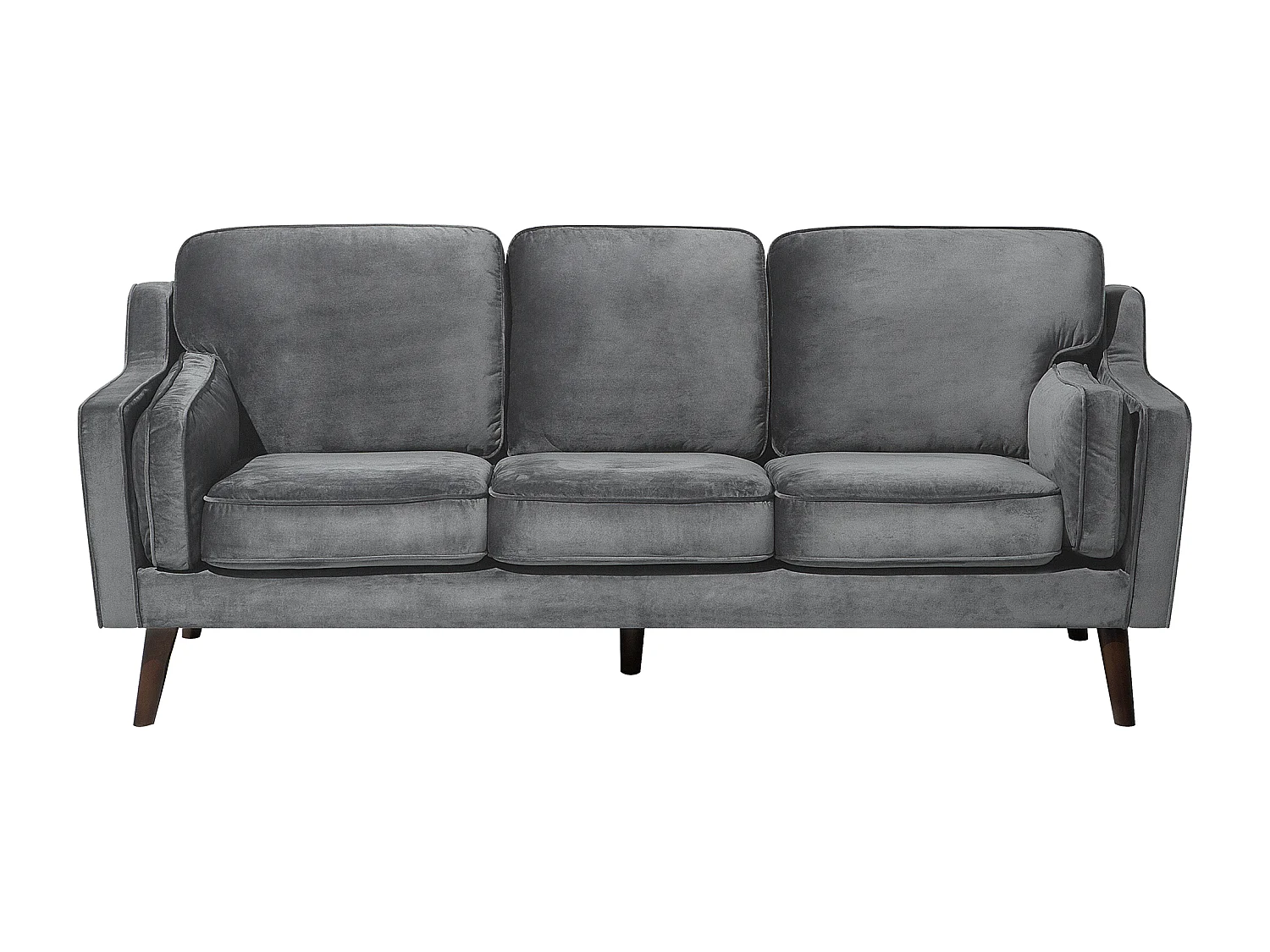 Sofá LOKKA Terciopelo Gris oscuro 3 plazas