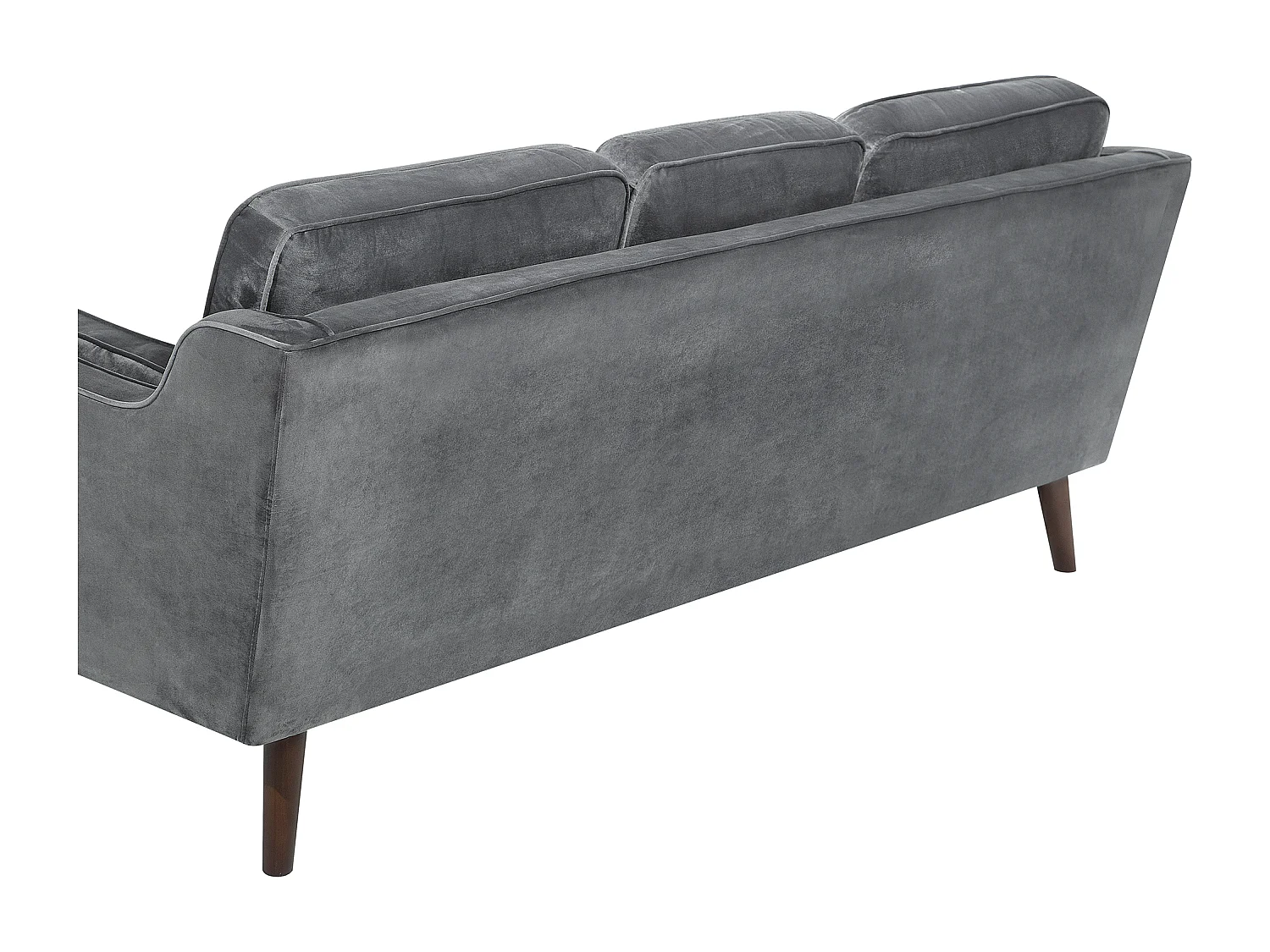 Sofá LOKKA Terciopelo Gris oscuro 3 plazas