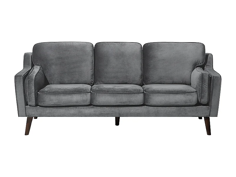 Canapé 3 places LOKKA Velours Gris foncé