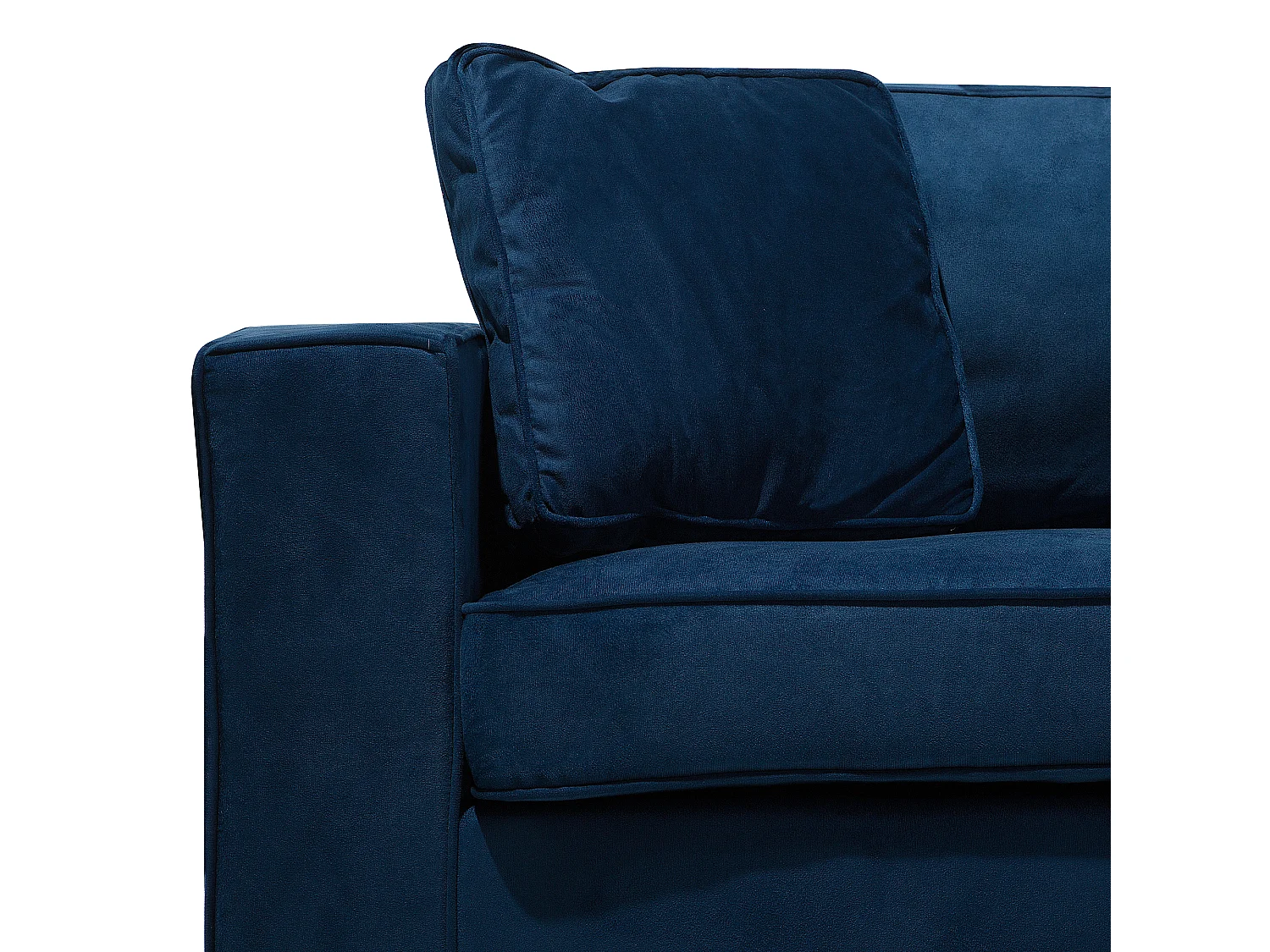 Sofá FALUN Veludo Azul marinho 3 lugares