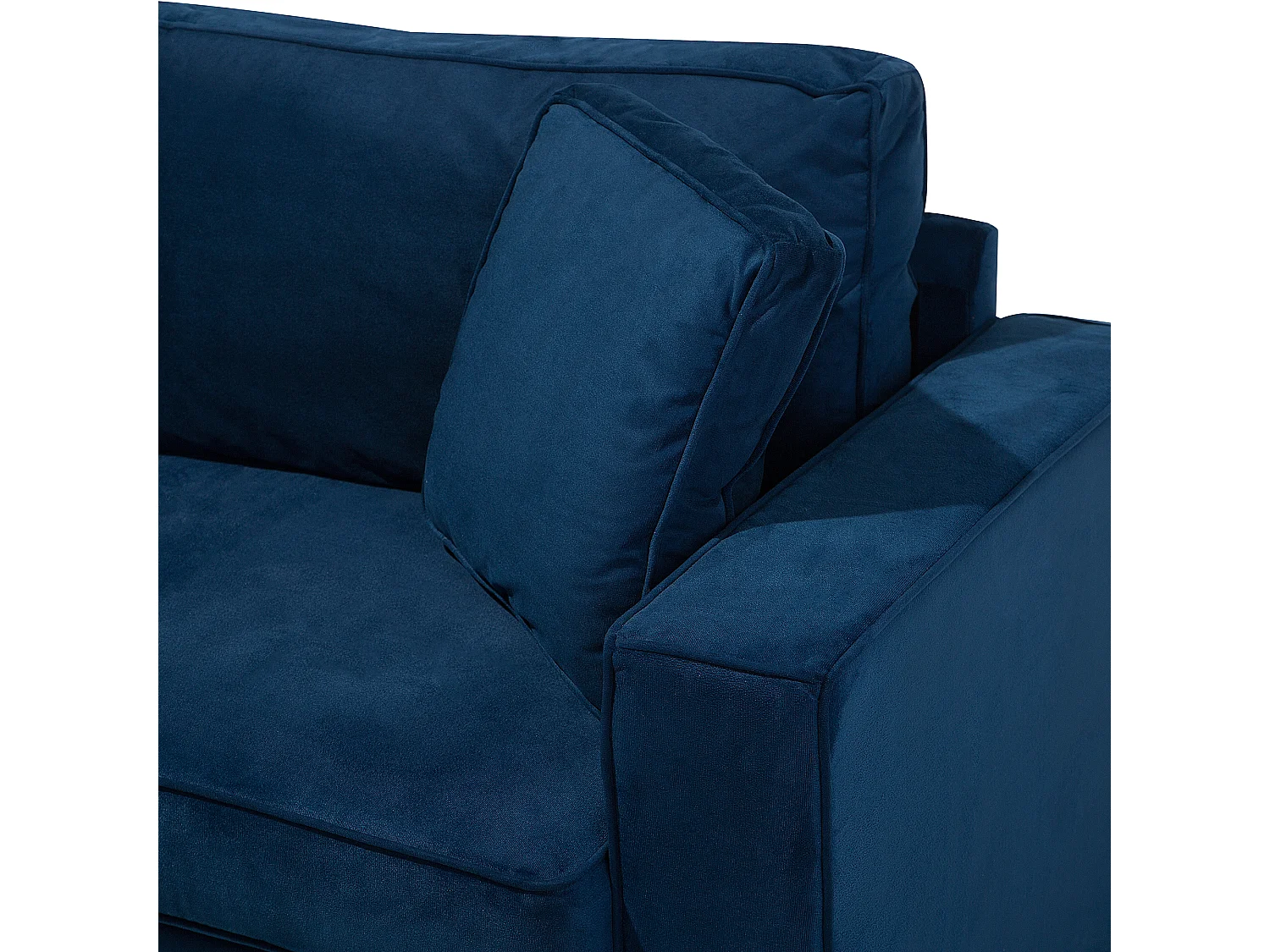 Sofá FALUN Veludo Azul marinho 3 lugares