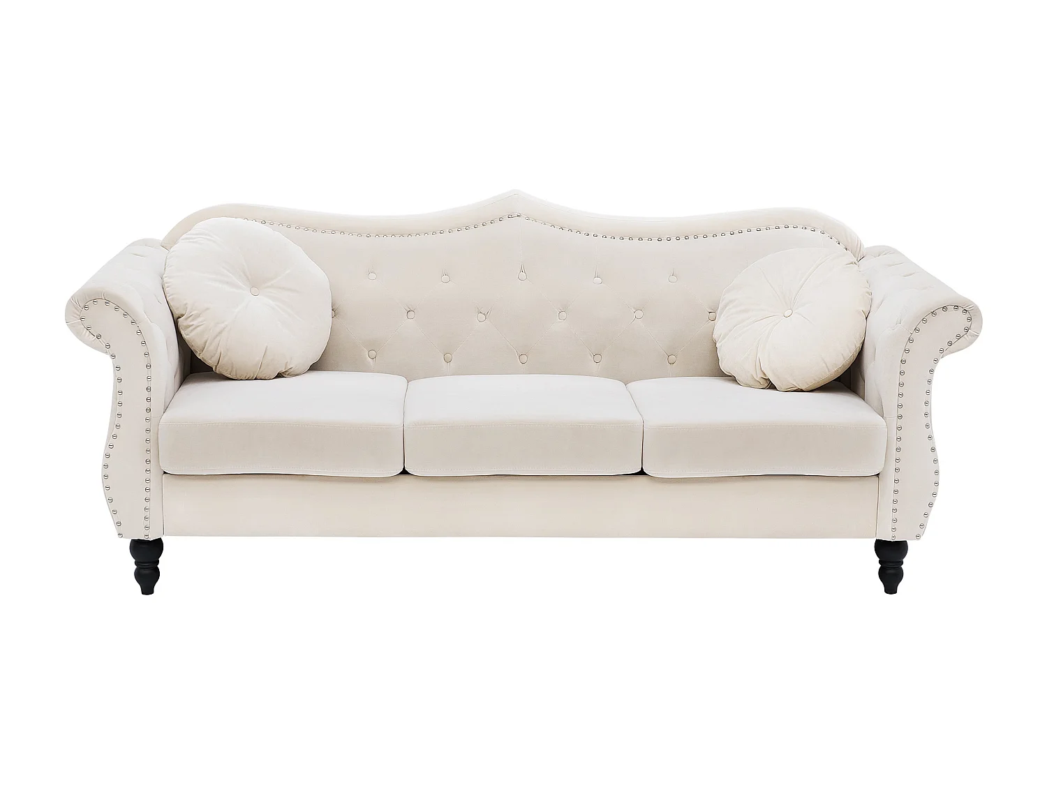 Canapé 3 places SKIEN Velours Beige