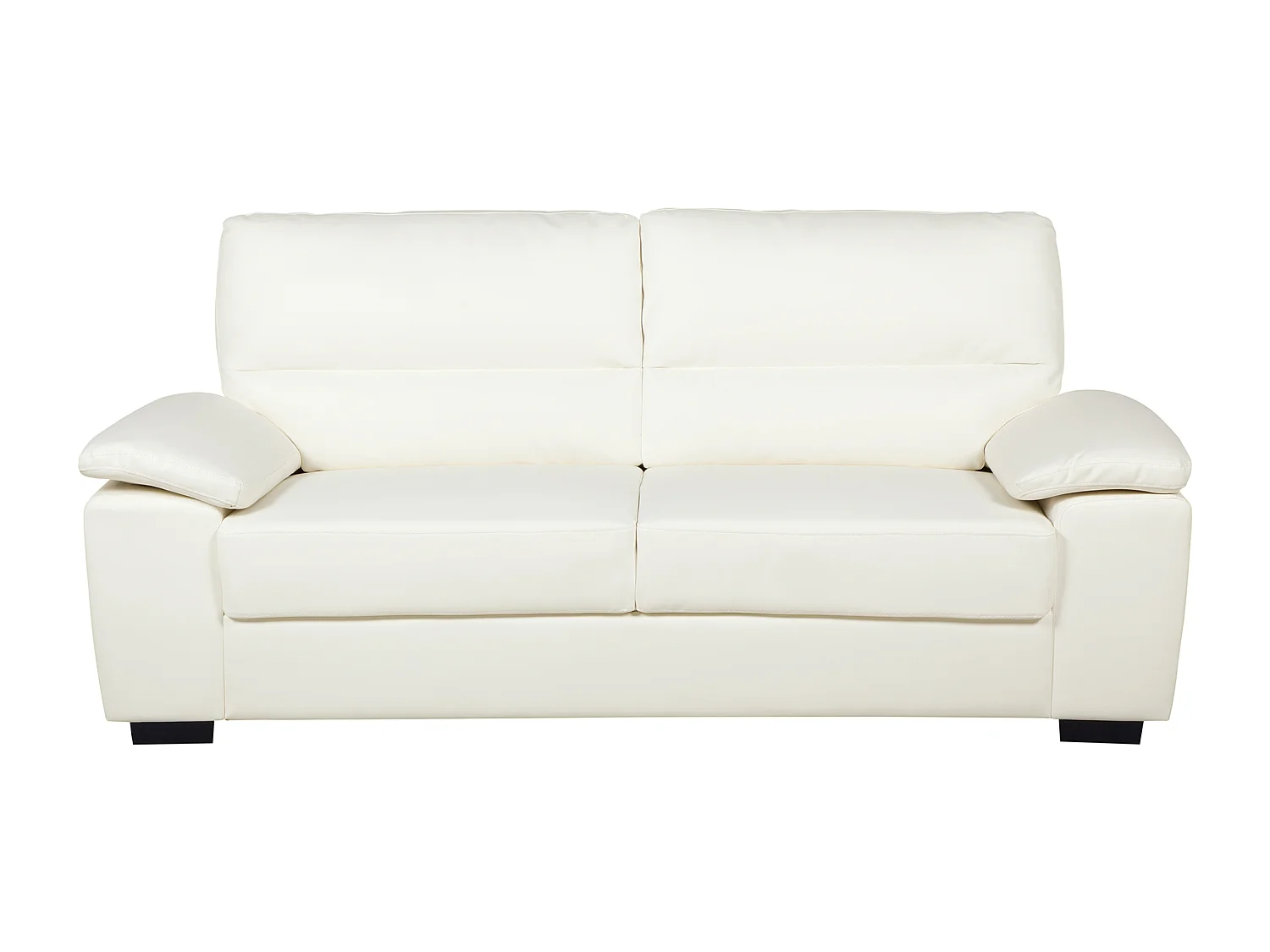 Bank VOGAR Kunstleer Lichtbeige 3-zitter