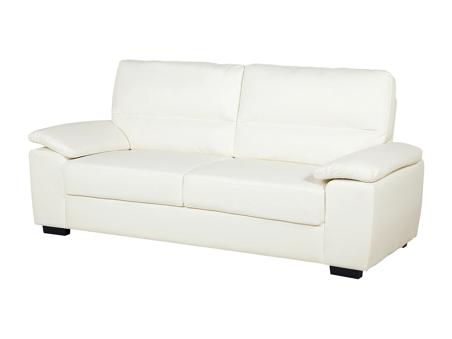 Bank VOGAR Kunstleer Lichtbeige 3-zitter