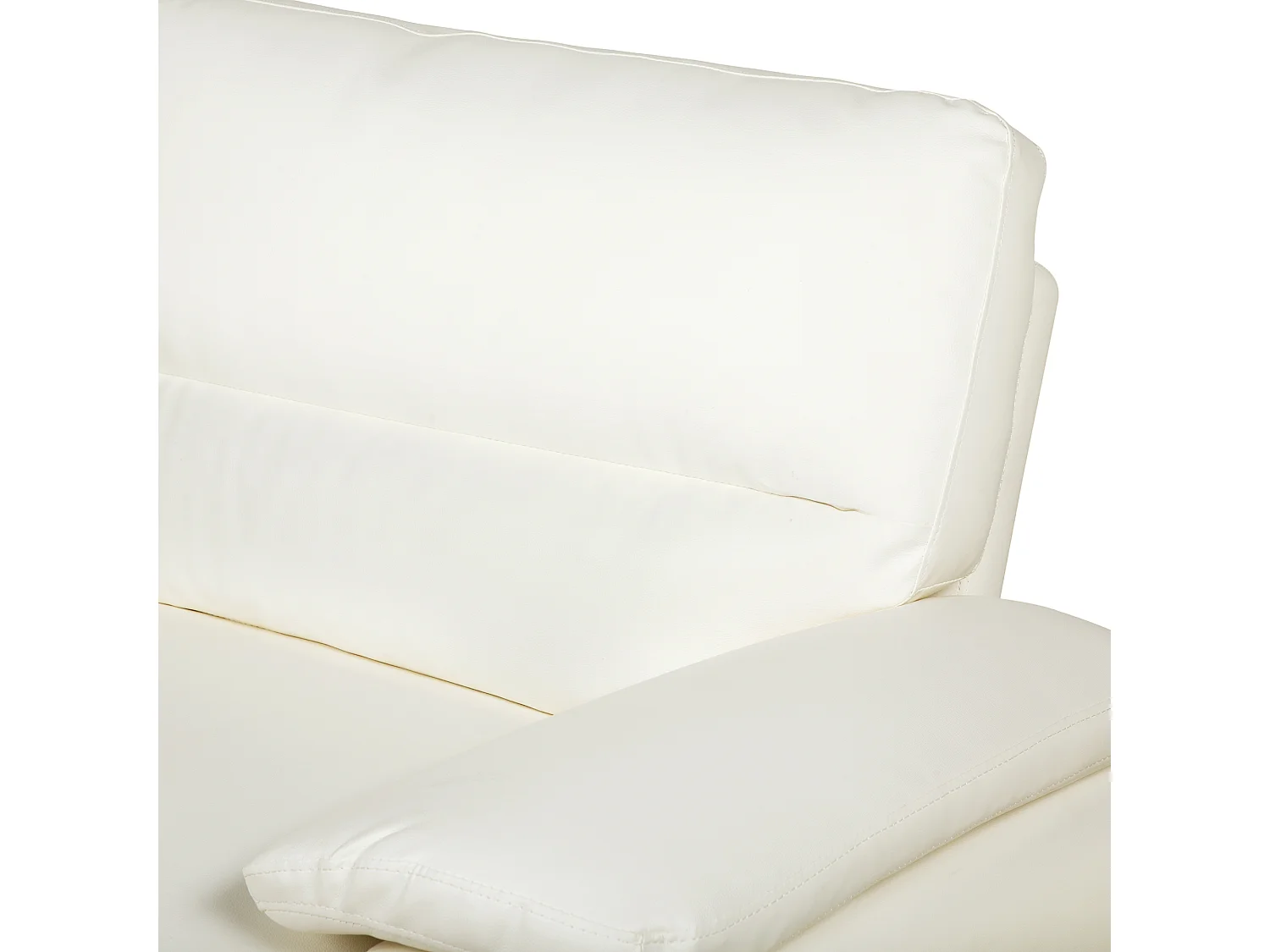 Bank VOGAR Kunstleer Lichtbeige 3-zitter