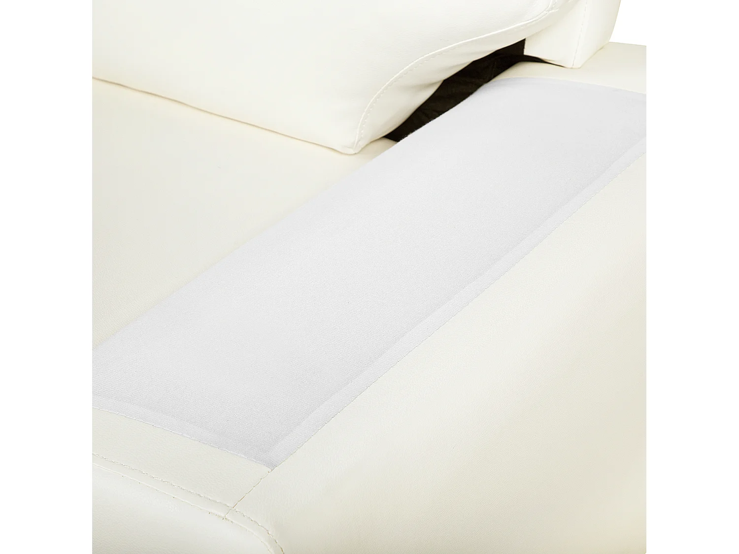 Bank VOGAR Kunstleer Lichtbeige 3-zitter