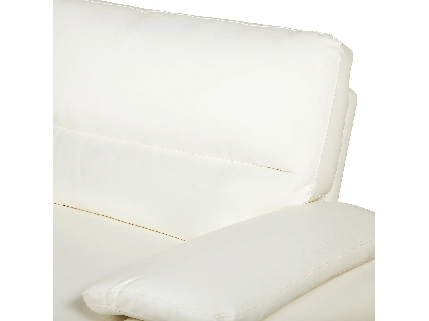 Canapé 3 places VOGAR Cuir PU Blanc cassé