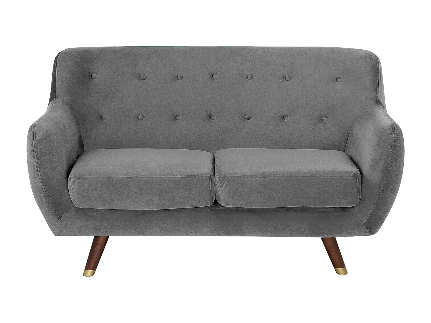 Bank BODO Fluweel Grijs 2-zitter