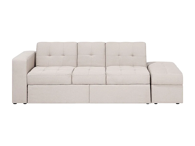 Couch Gästebett Sofa 3er Dreisitzer mit Bettkasten beige modern Falster