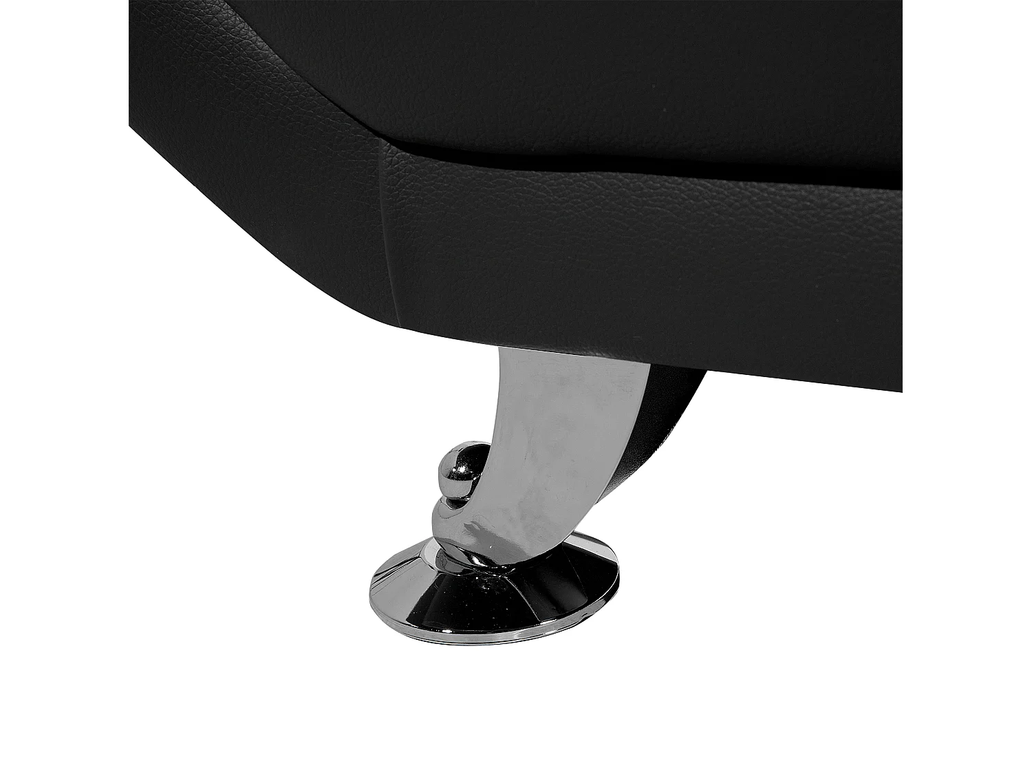 Bequemes Sofa dicke Armlehnen Kunstleder schwarz Leira