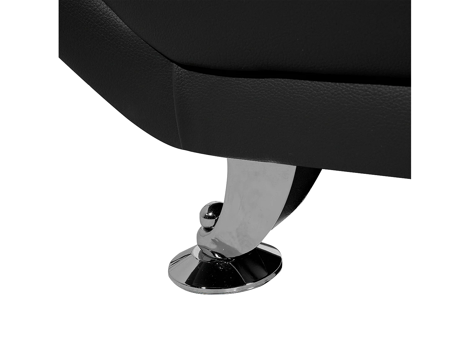 Bequemes Sofa dicke Armlehnen Kunstleder schwarz Leira