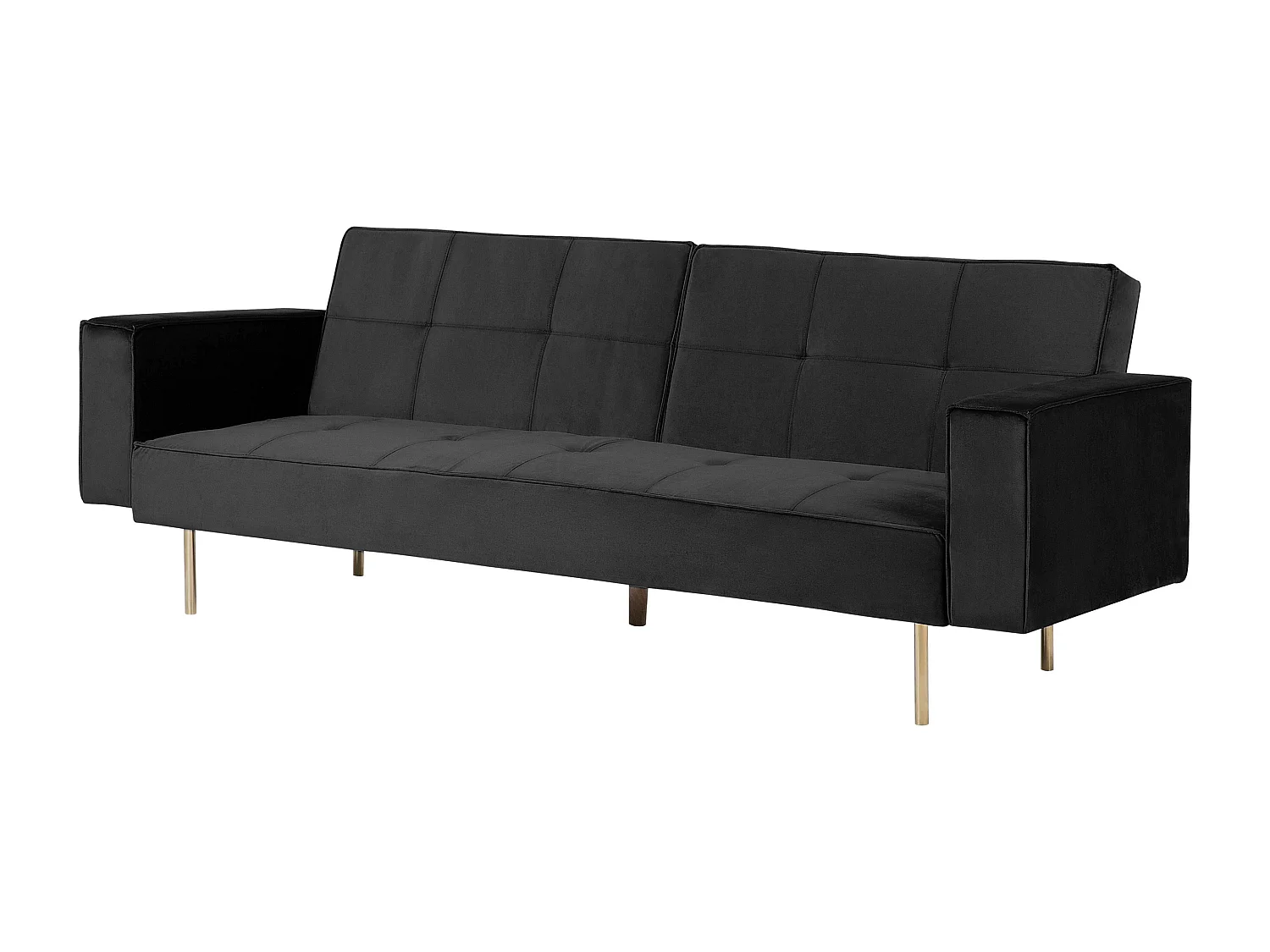 Canapé-lit Velours Noir VISNES