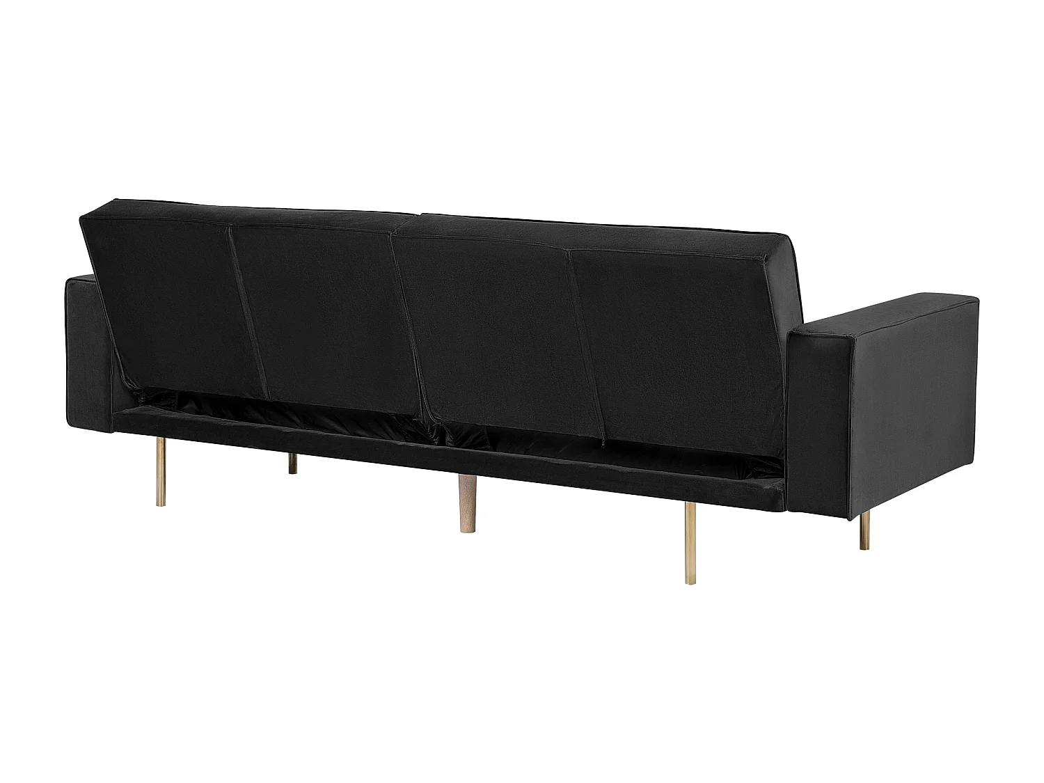 Canapé-lit Velours Noir VISNES