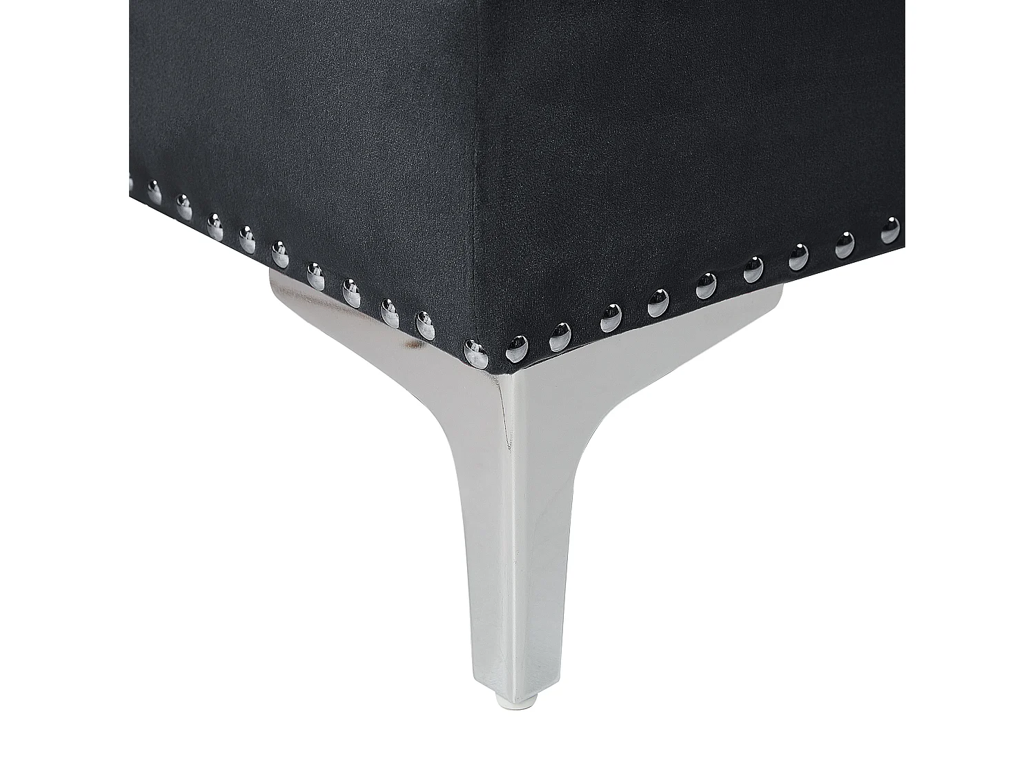 Elegantes Ecksofa aus Samtstoff linksseitig schwarz Flen