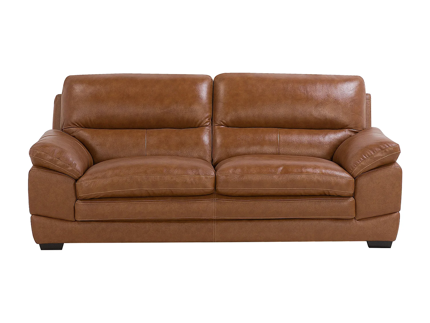 Bank HORTEN Leer Goudbruin 3-zitter