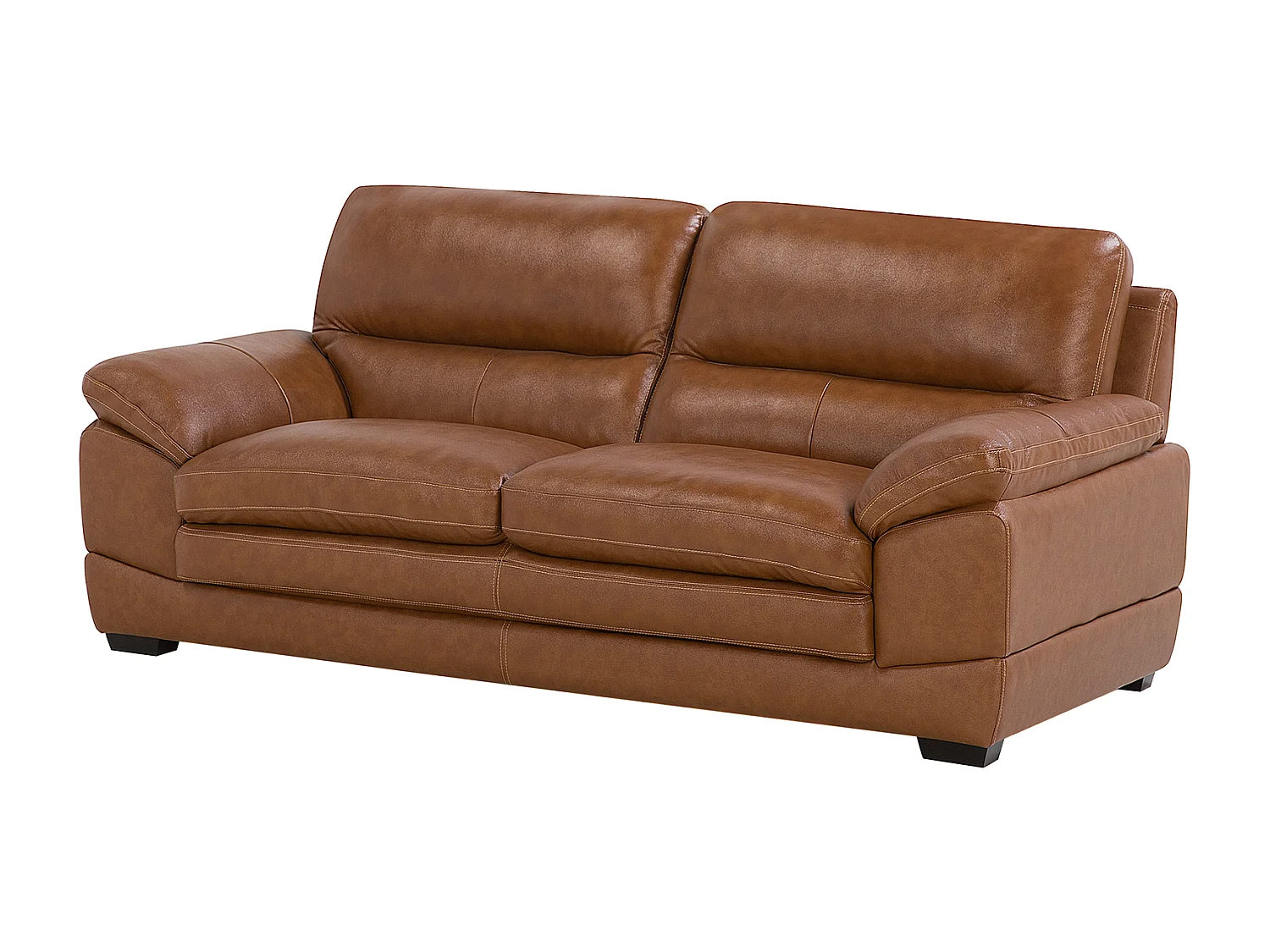 Bank HORTEN Leer Goudbruin 3-zitter