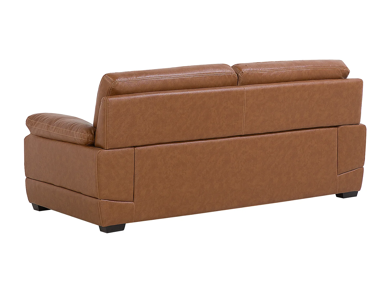 Canapé 3 places HORTEN Cuir Marron doré