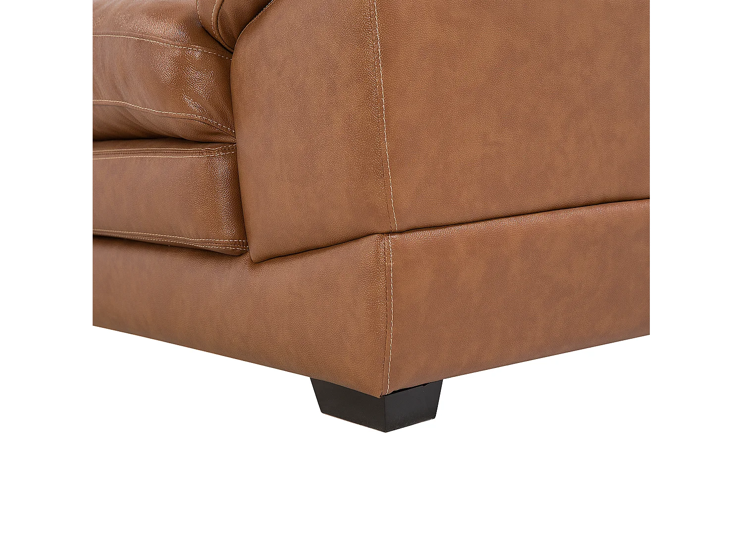 Canapé 3 places HORTEN Cuir Marron doré