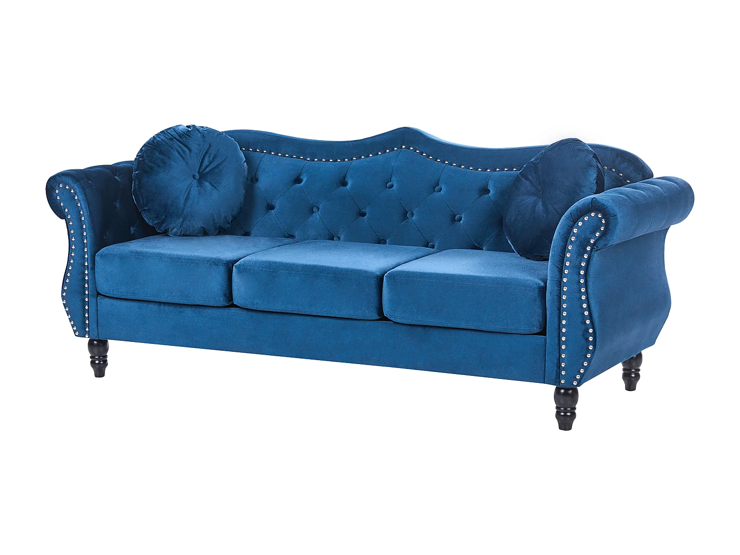 Canapé 3 places SKIEN Velours Bleu marine