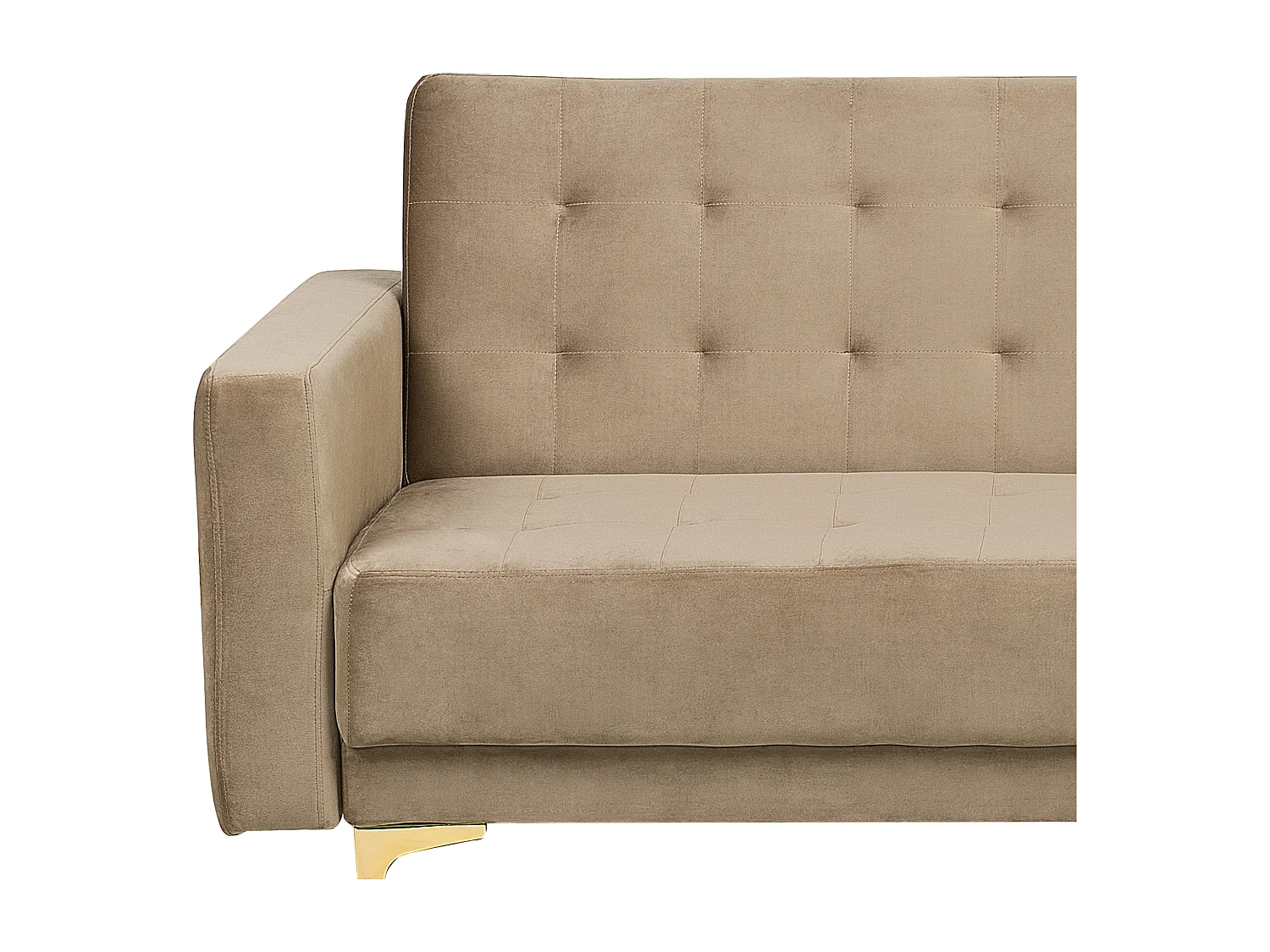 Canapé-lit 3 places ABERDEEN Velours Beige sable