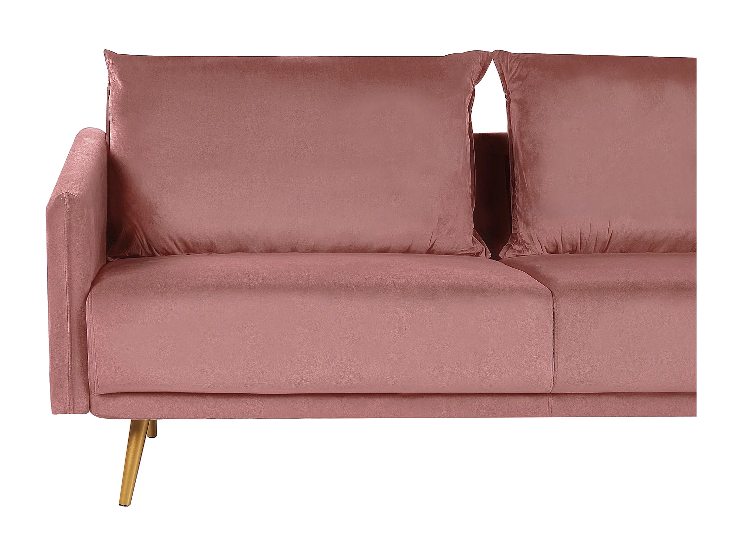 Sofa MAURA Welur Różowy dla 3 osób