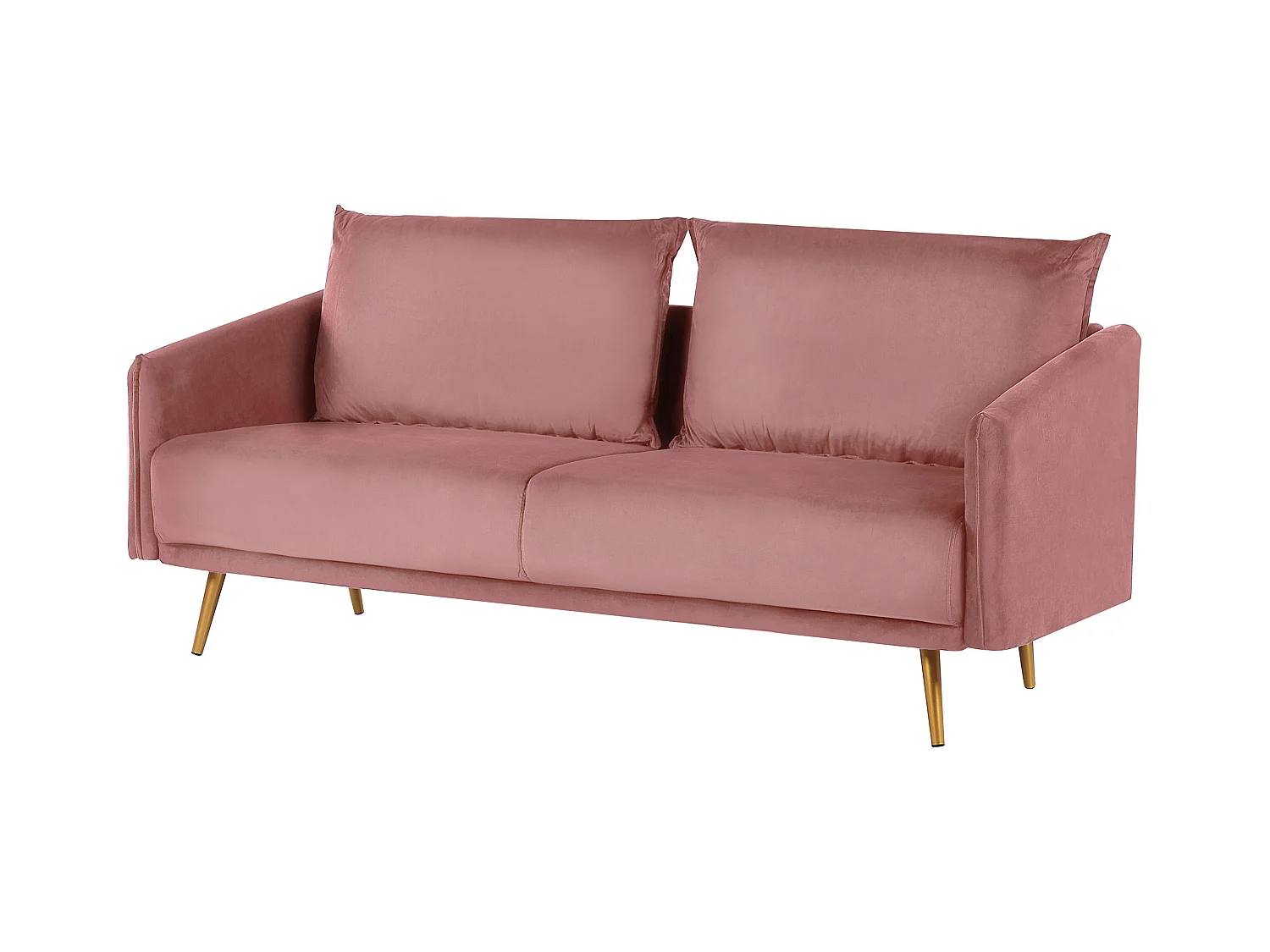Canapé 3 places MAURA Velours Rose