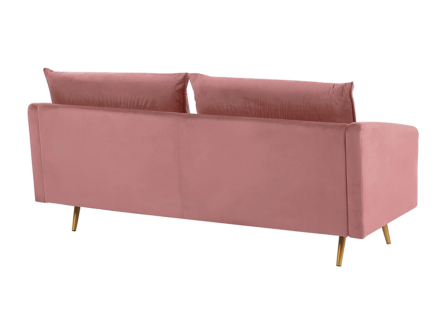 Sofa MAURA Welur Różowy dla 3 osób