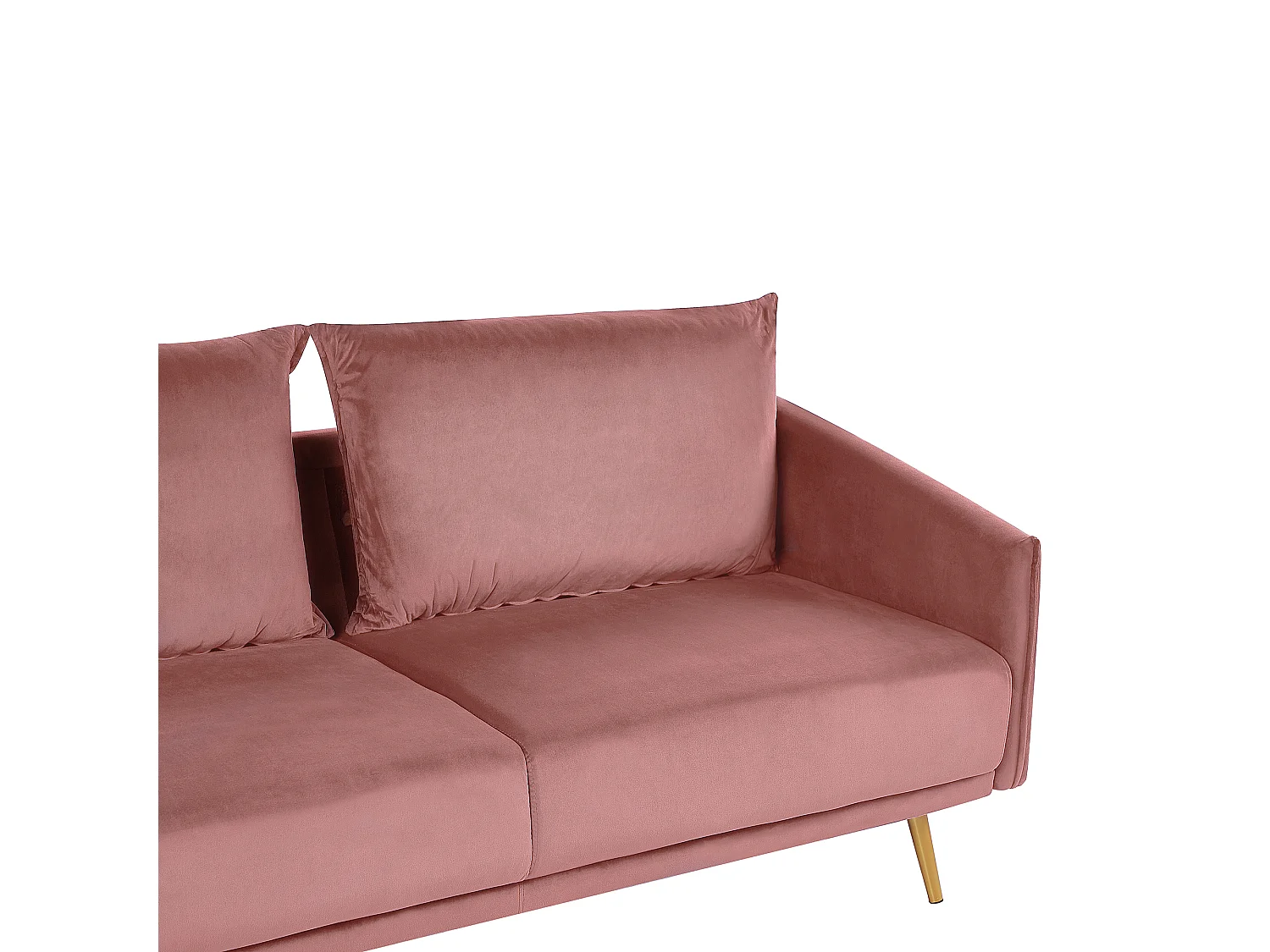 Sofa MAURA Welur Różowy dla 3 osób