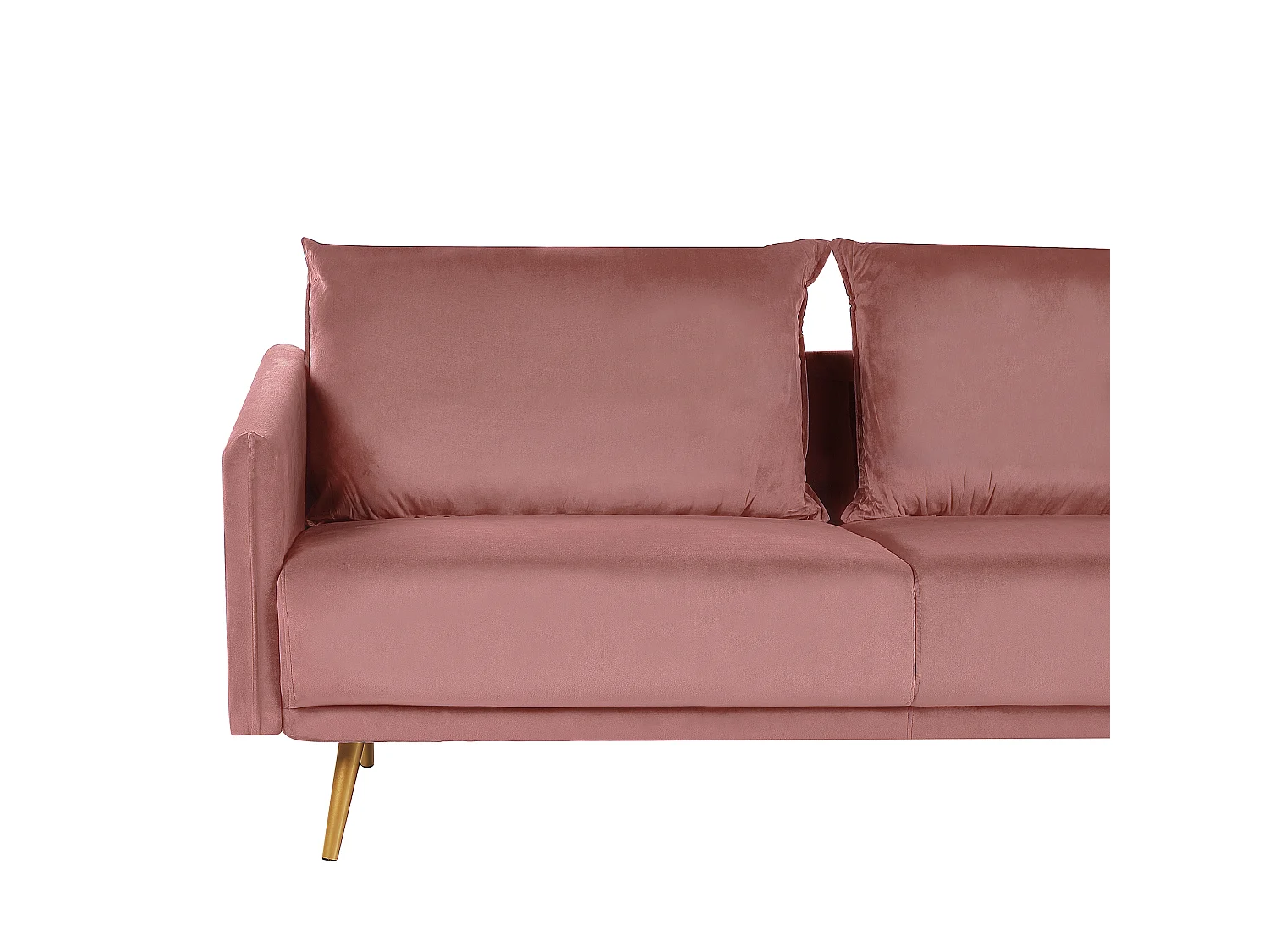 Sofa MAURA Welur Różowy dla 3 osób