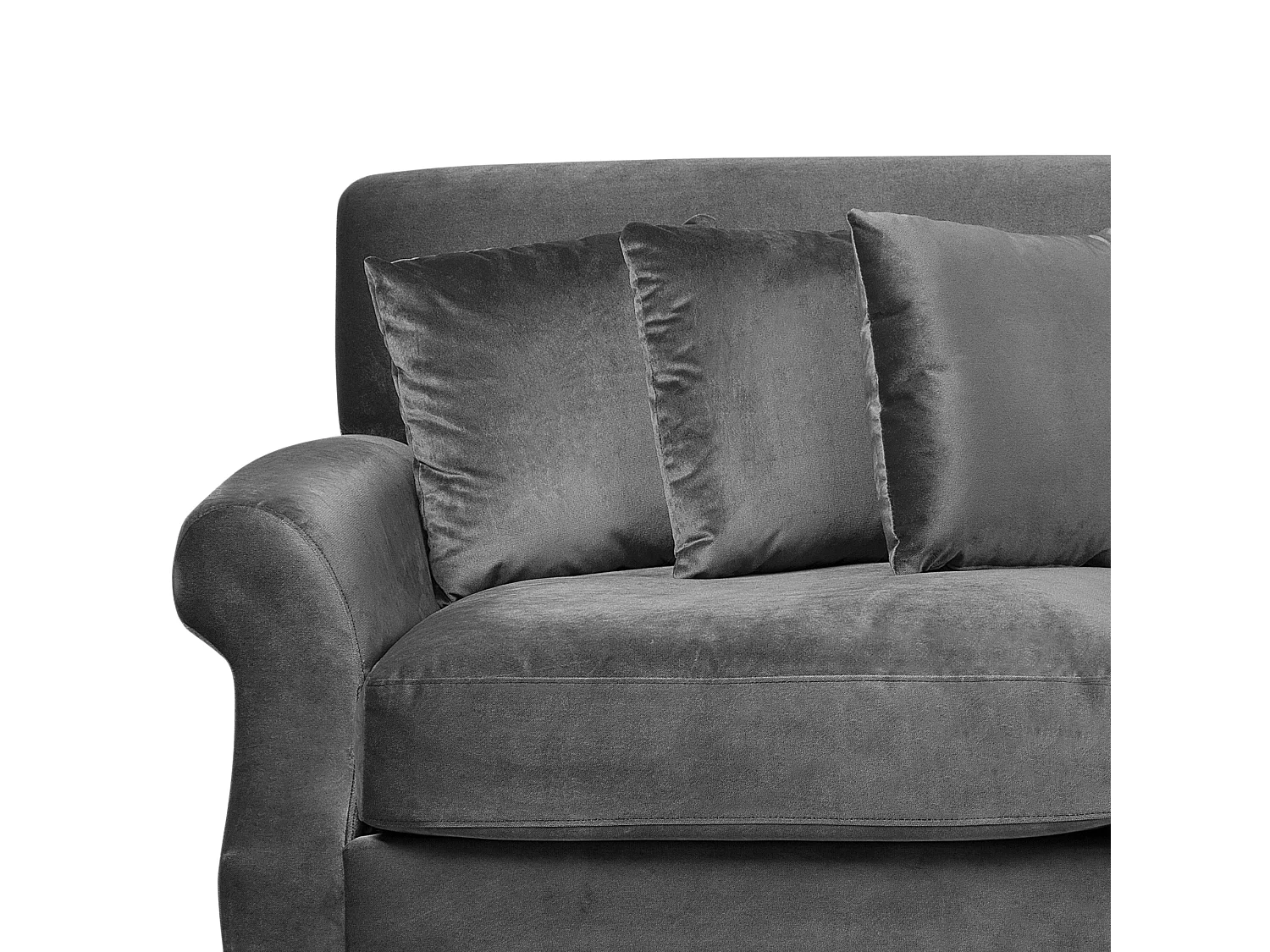 Sofa EIKE Welur Szary dla 2 osób