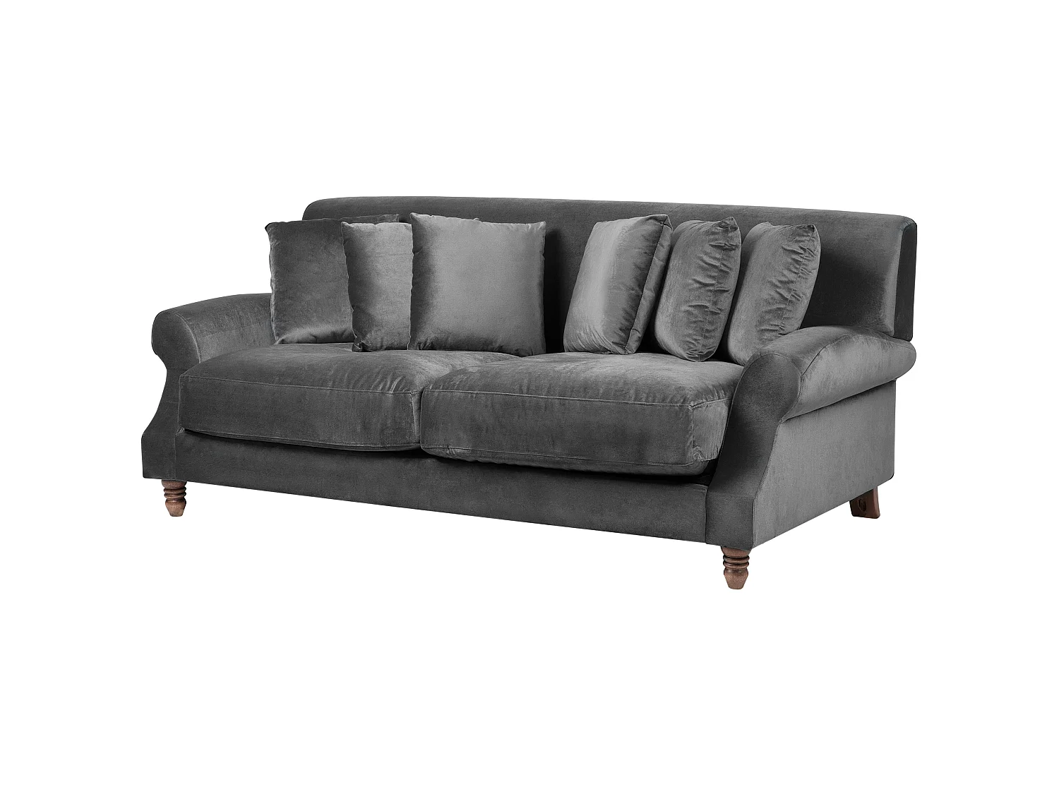 Sofa EIKE Welur Szary dla 2 osób